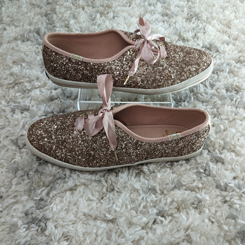 Kate Spade x Keds Rose Gold Sneakers with additional laces